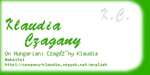 klaudia czagany business card